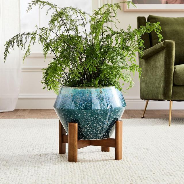 Ilya Floor Planter, Reactive Blue, Small