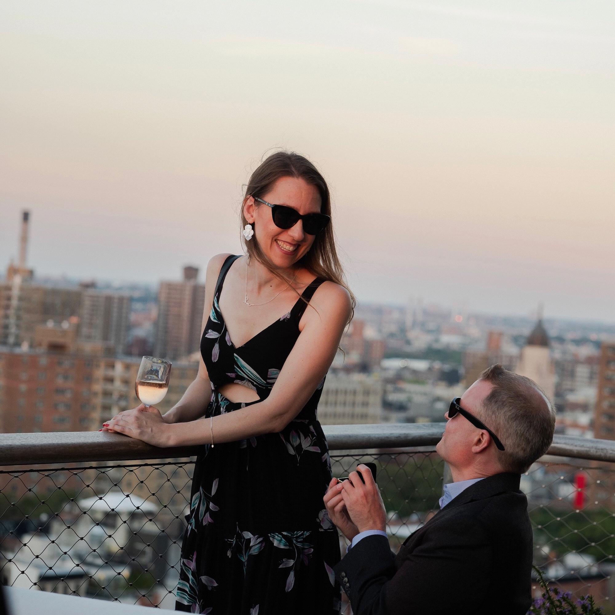 The real moment it happened on a rooftop in New York City!
