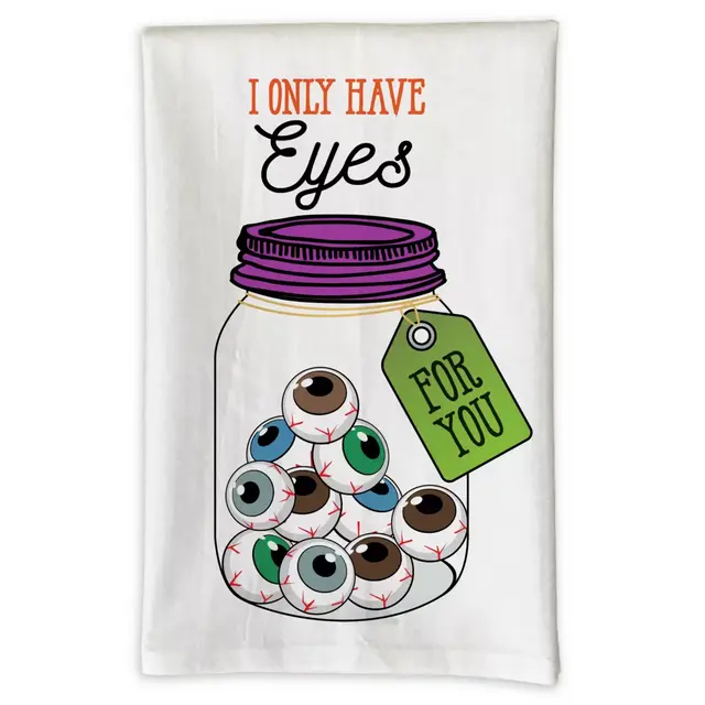 Love You a Latte Shop "I Only Have Eyes For You" Kitchen Towel