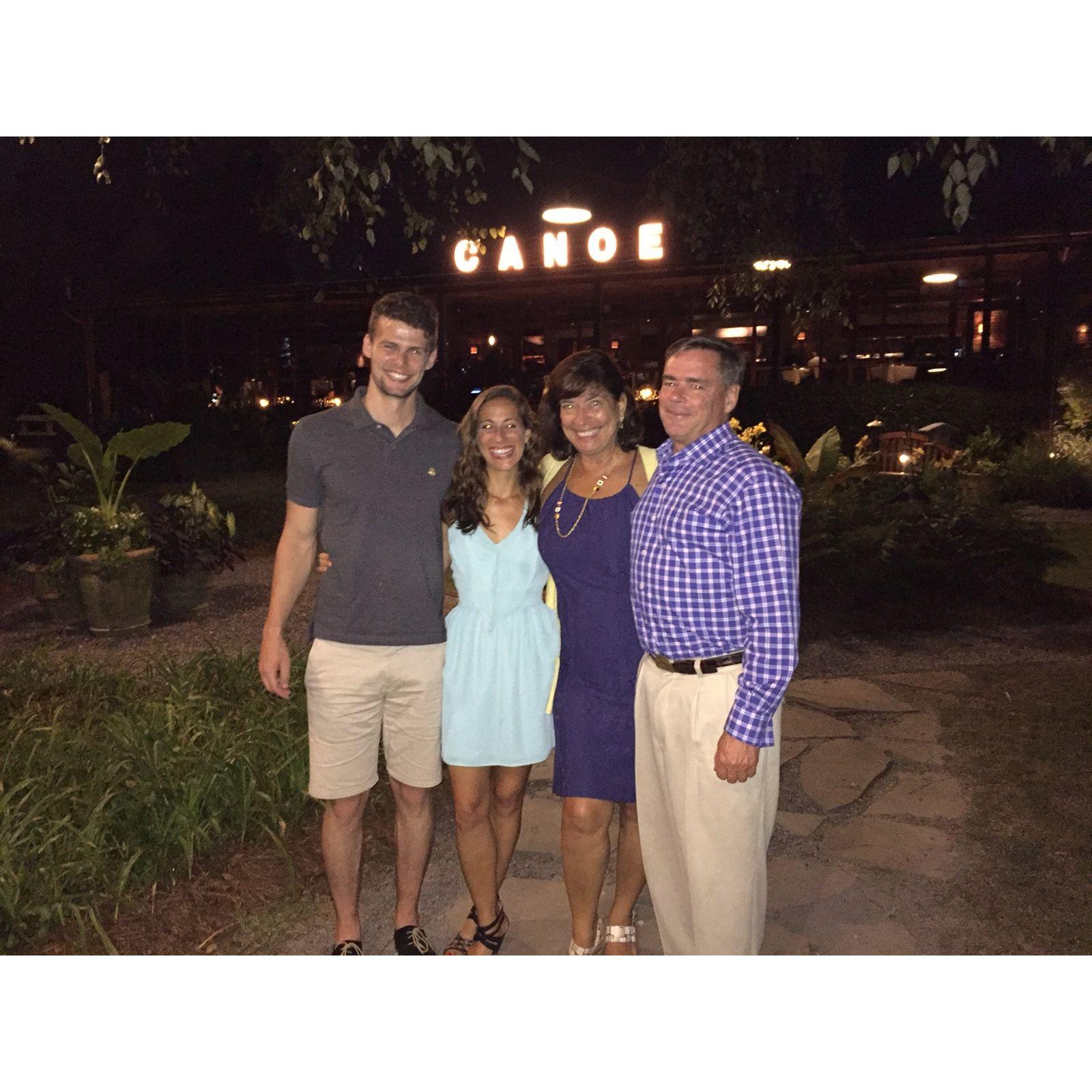 Dinner at Canoe with my dad and Karen