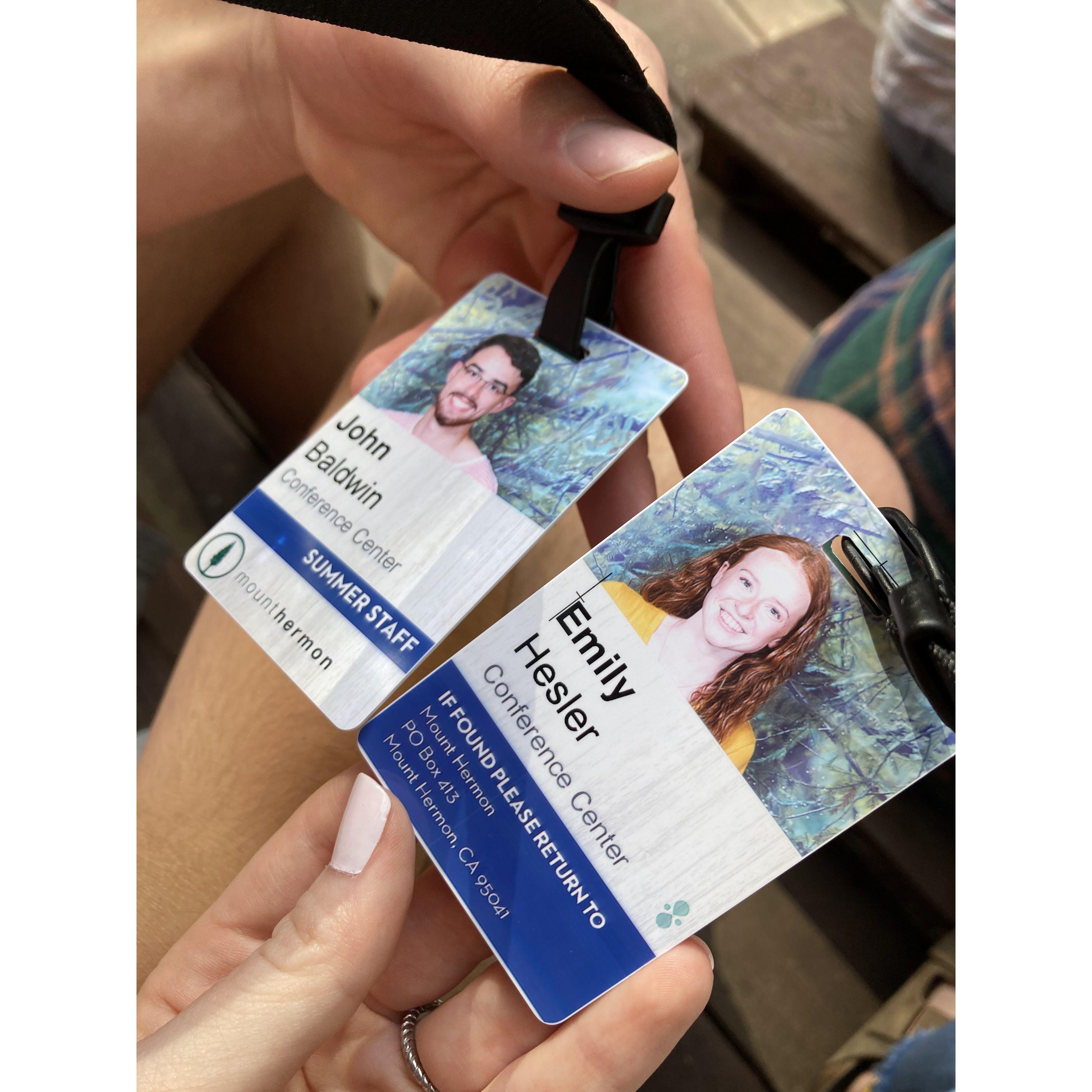 Day 1 of being on summer staff at Mount Hermon! Emily was a youth counselor and John was the camp videographer!- June 5, 2021- Mount Hermon Christian Camp, CA