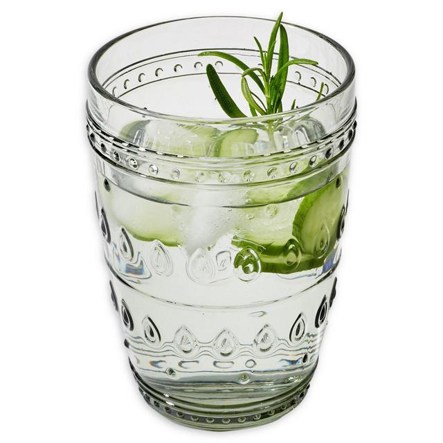 Euro Ceramica Fez Highball Glasses in Grey (Set of 4)