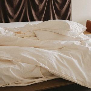 Duvet Cover Hemp Cotton - Oat, Full/Queen
