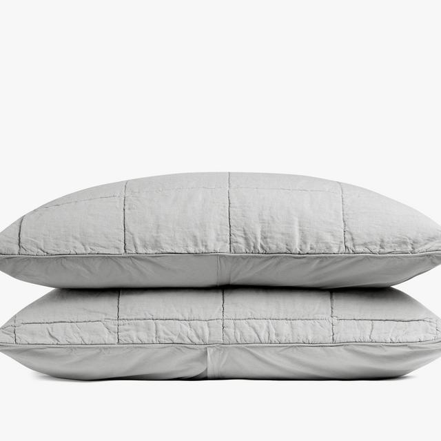 Quilted Sham Set in Fog, King size
