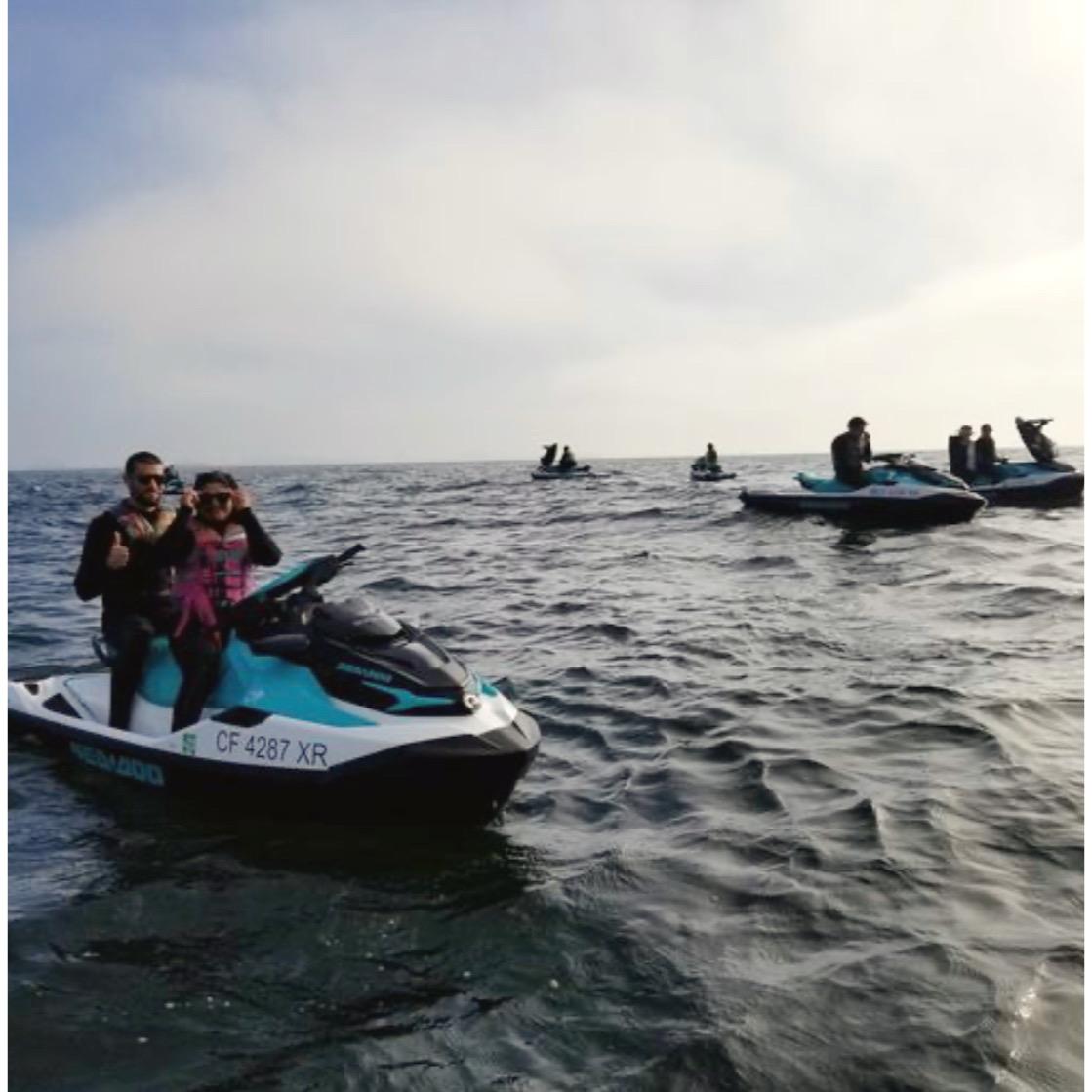 Fun Fact: Noel hates the open water...but here is the time we road jet skis from Long Beach to Catalina Island and back