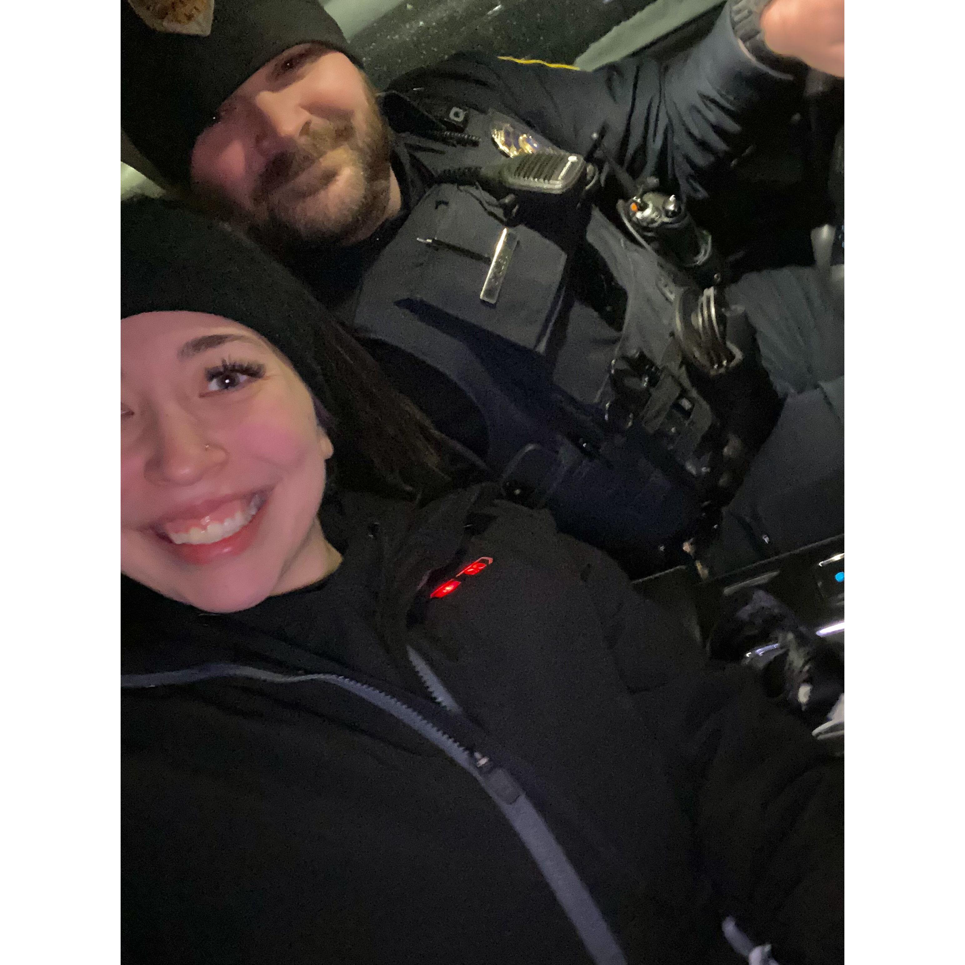 Brianna's first ride along was very "Electric". (Only a few family and friends will get this lol)