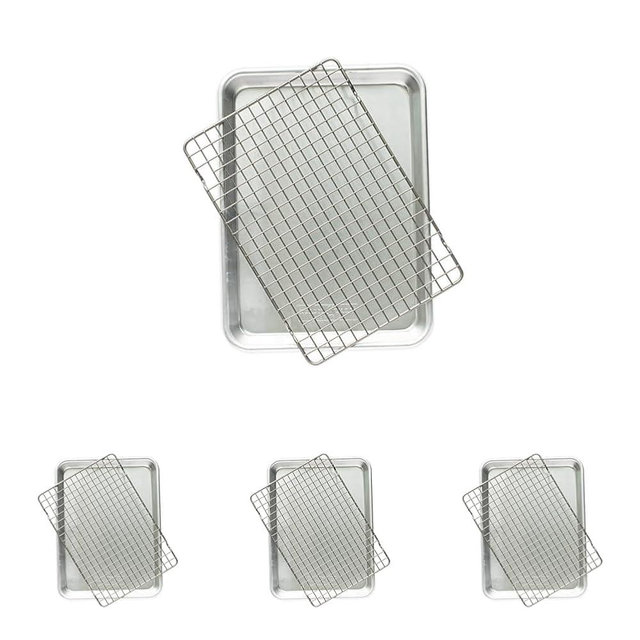 Nordic Ware Naturals® Quarter Sheet with Oven-Safe Nonstick Grid,(Pack of 4)