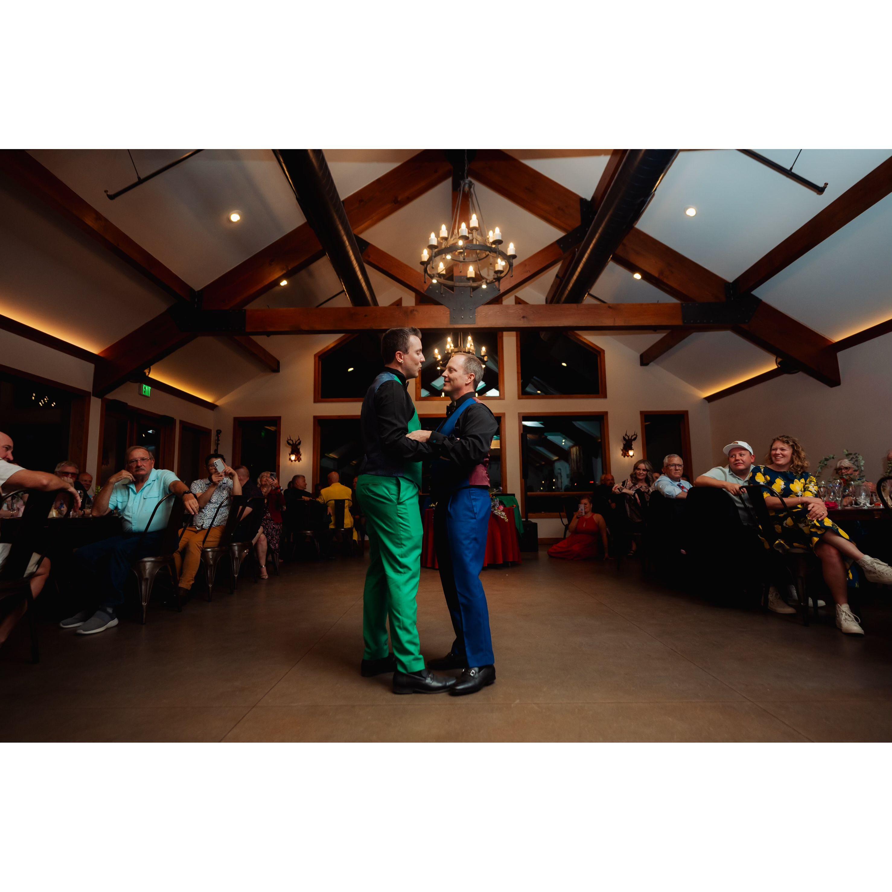 In the banquet hall.