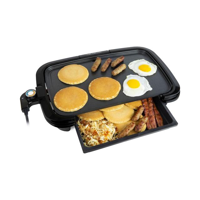 HomeCraft HCGDWD160BK NonStick Griddle With Warming Drawer