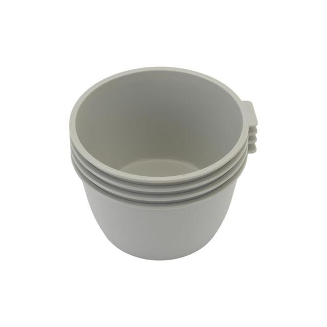 Simply Essential™ 4-Piece Stackable Microwave Bowls Set in Grey