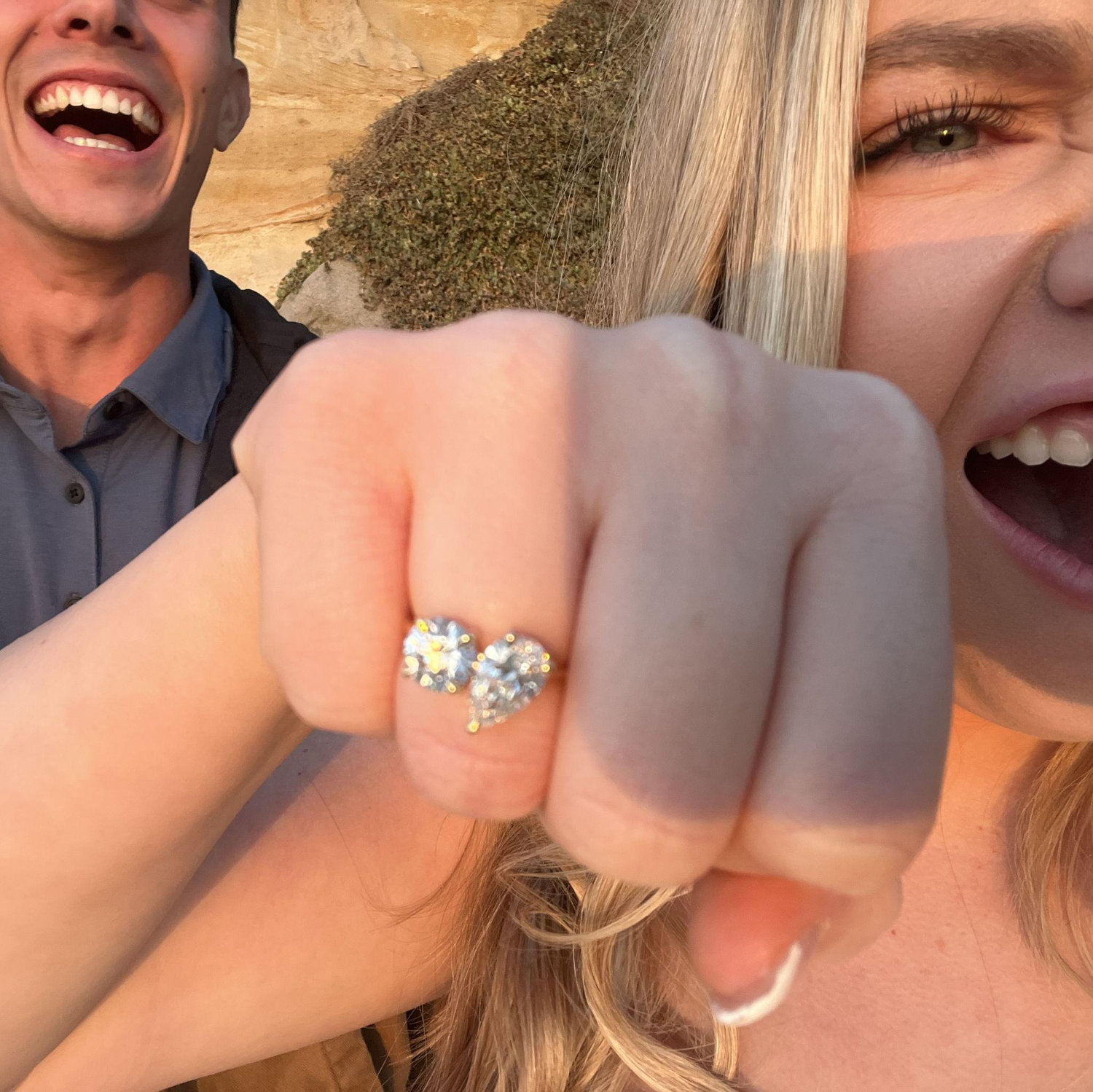 One of the first pictures taken after we got engaged!