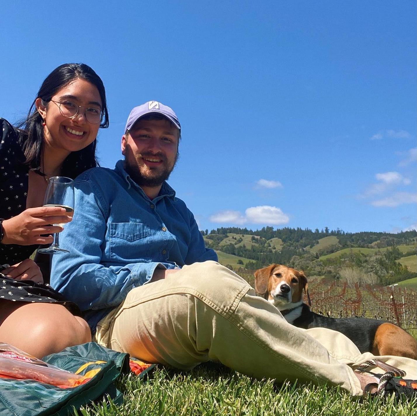 Wine tasting with Penny! We stopped by a winery on our drive back from Mendocino.