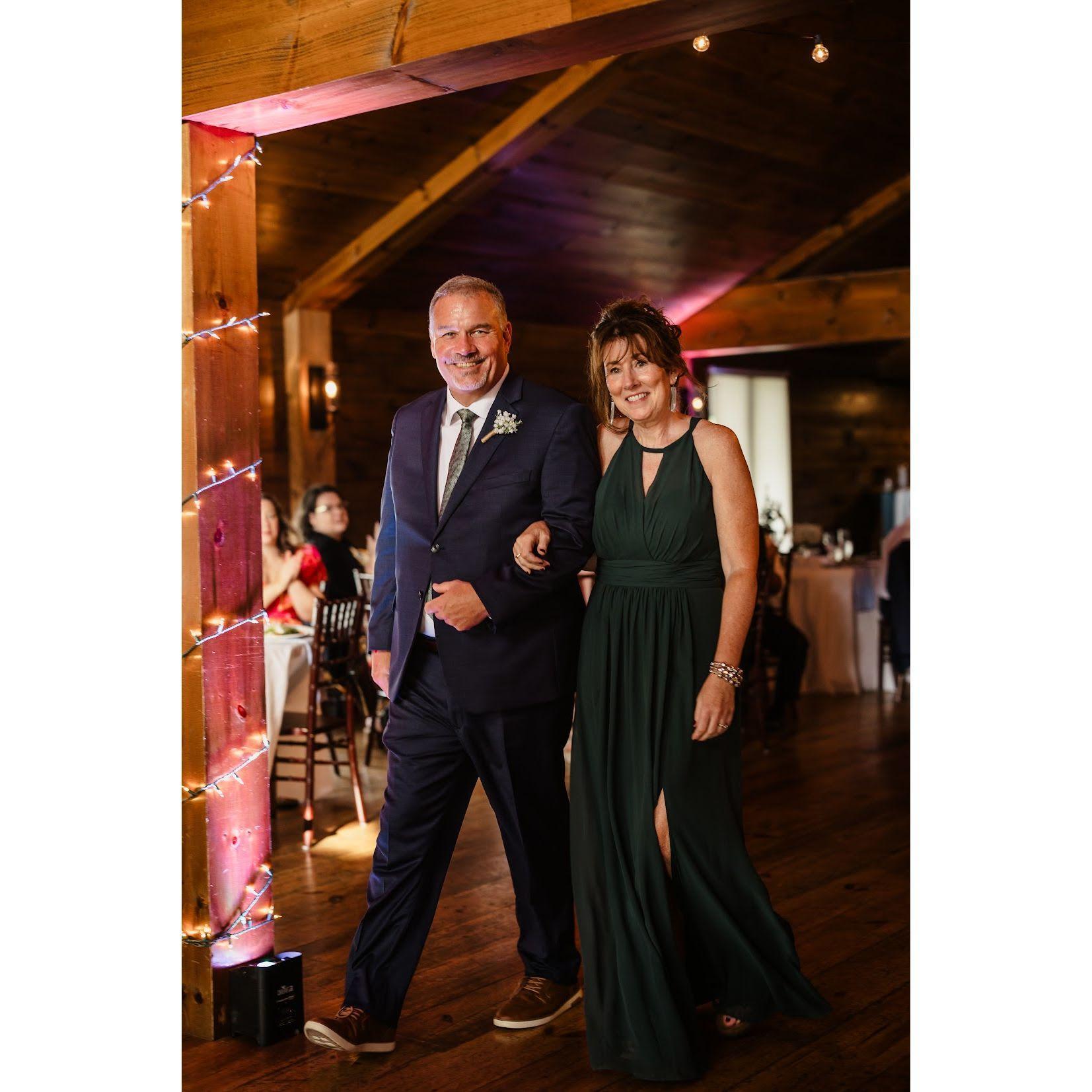 Walking in at Tess's wedding, Castleton Vermont 2024.