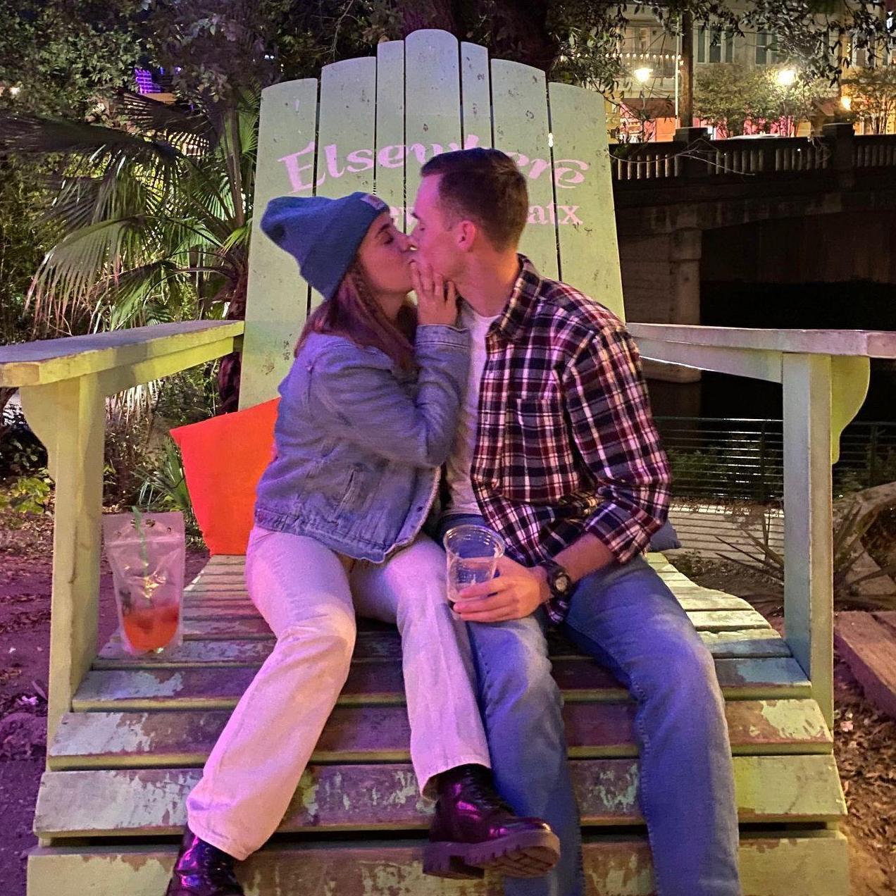 Daniel's first trip to Texas. Man, we make a cute couple!!