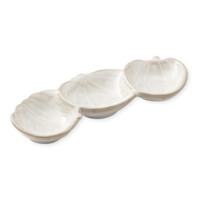 Sculptural Pumpkin Triple Condiment Dish
