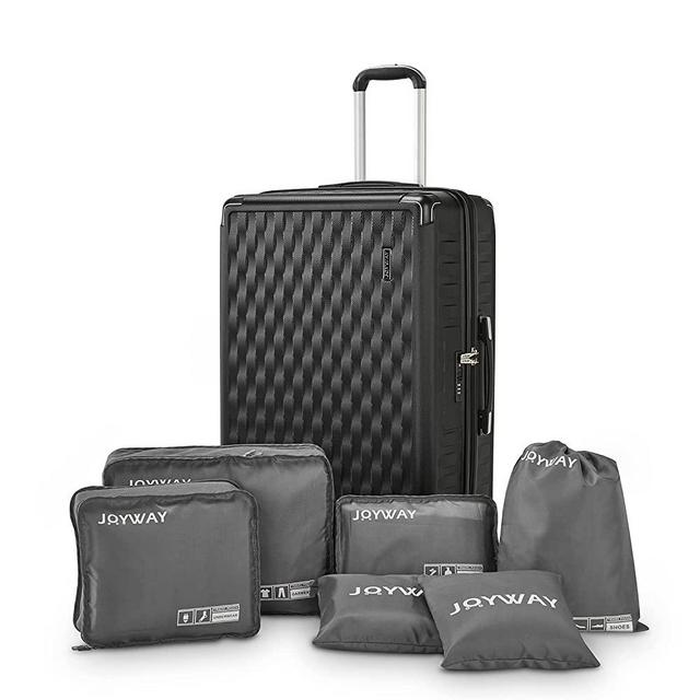 Melalenia ABS Hardside Large Suitcase, 28 Inch luggage with Double Spinner Wheels,TSA Travel Luggage Locks(28 Inch,Black)