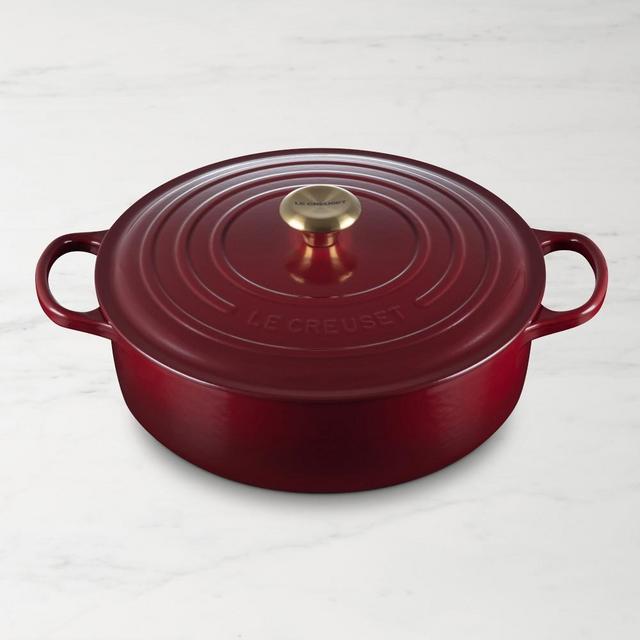 Le Creuset Signature Enameled Cast Iron Round Wide Dutch Oven, 6 3/4-Qt., Rhone