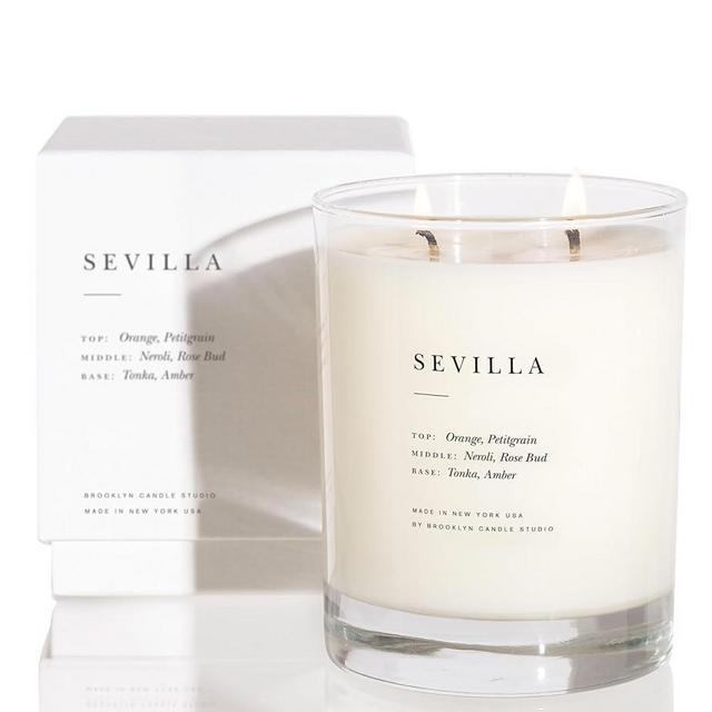 Brooklyn Candle Studio Sevilla Escapist Candle | Luxury Scented Candle, Vegan Soy Wax, Hand Poured in The USA | 70 Hour Slow Burn Time | 13 oz