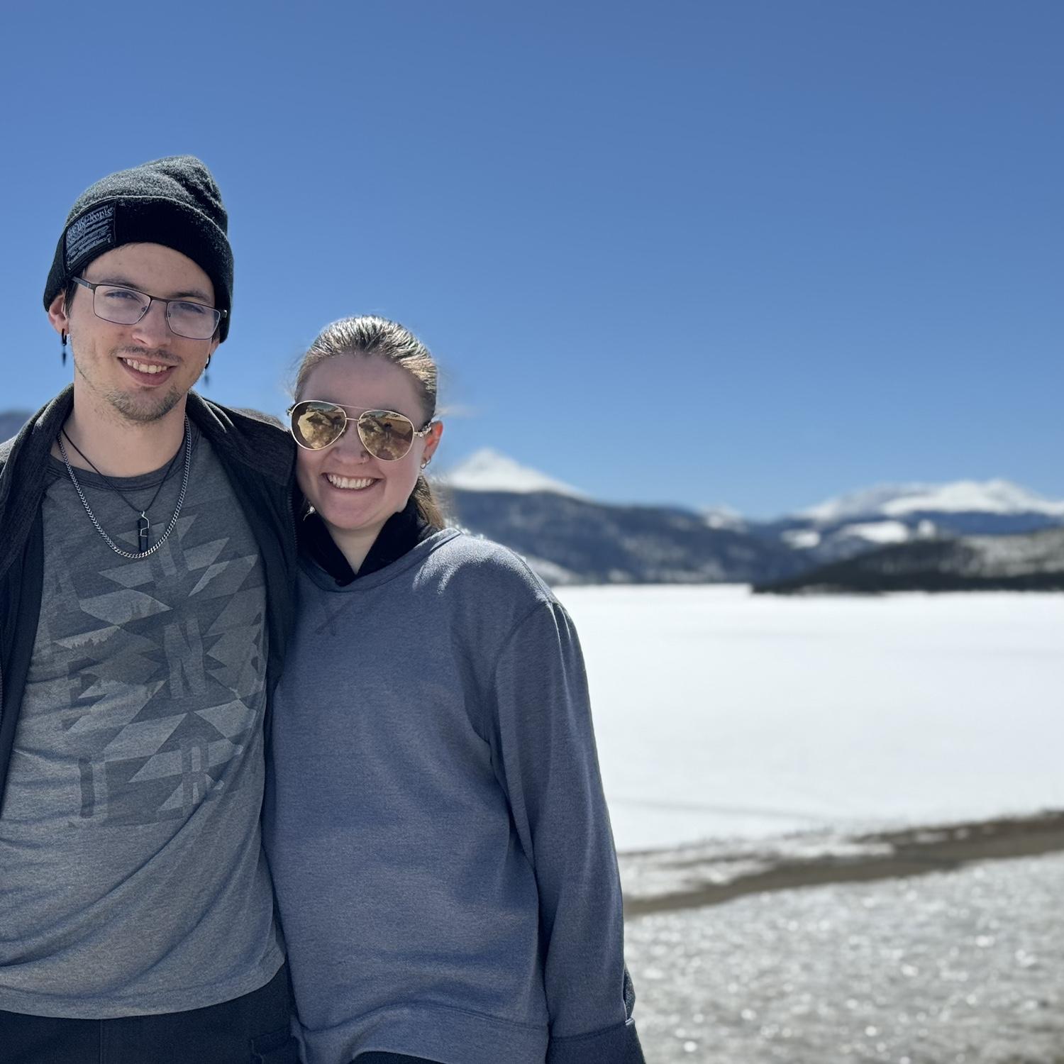 He was flying down the mountain…I attempted snowboarding