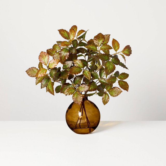XL Turning Leaf in Amber Glass Arrangement - Hearth & Hand™ with Magnolia