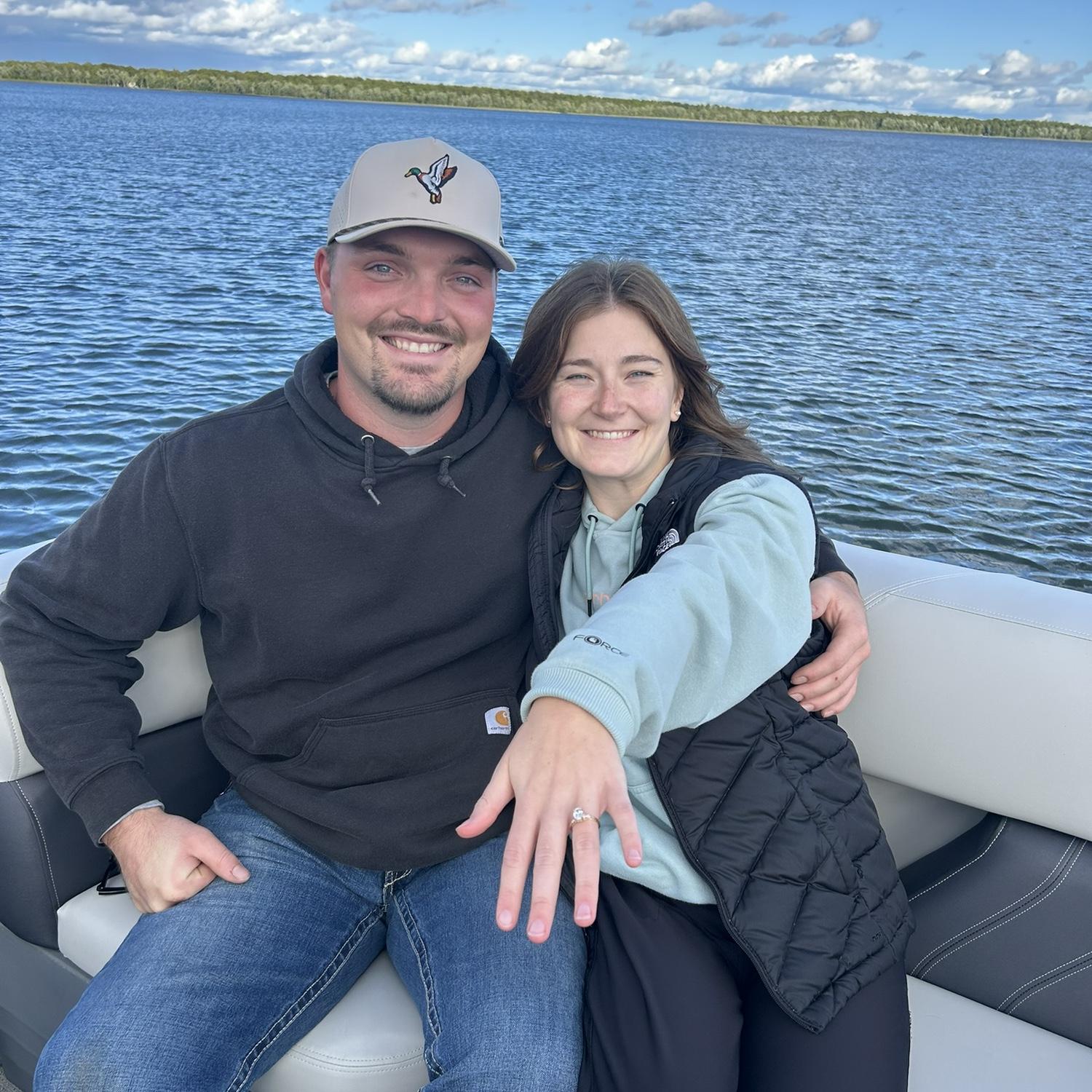 From the day we got engaged, Adam proposed on the pontoon, which is the same way he asked me to be his girlfriend