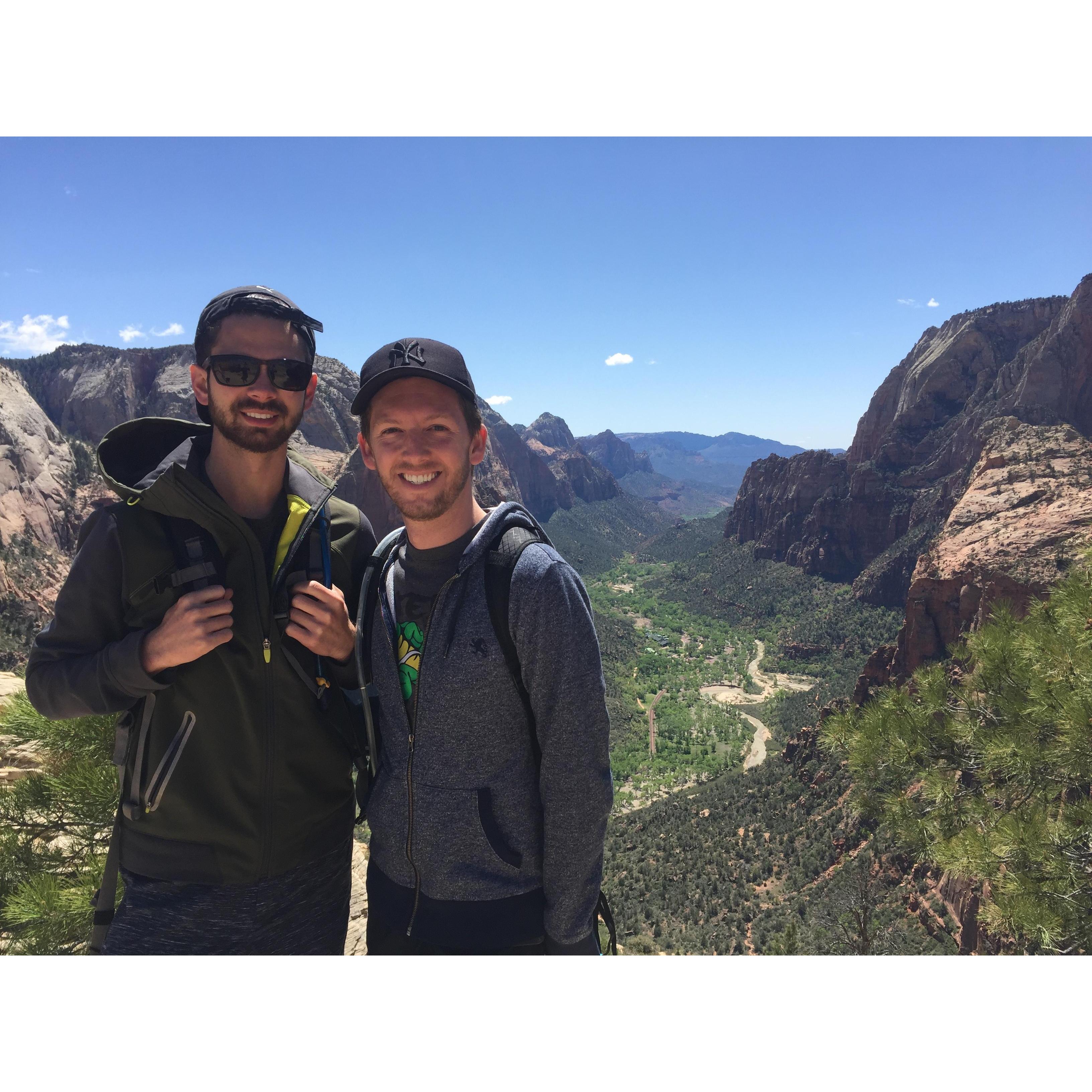 Mark's first visit to Zion and the first of many adventures together