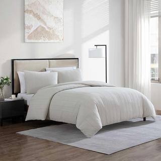 Tucks Cotton Jacquard 3-Piece Duvet Set