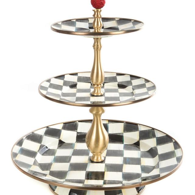 MacKenzie-ChildsCourtly Check Three-Tier Sweet Stand
