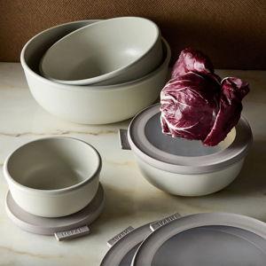 Microwavable Nested Food Storage Containers (Color: Nordic White)