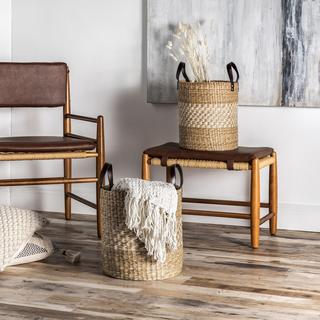 Geri 2-Piece Seagrass Hand Woven Basket Set