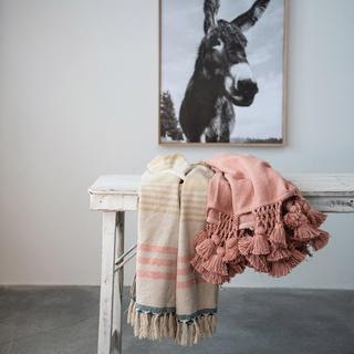Woven Tassels Throw Blanket