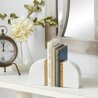 Two Toned Marble Modern Bookends