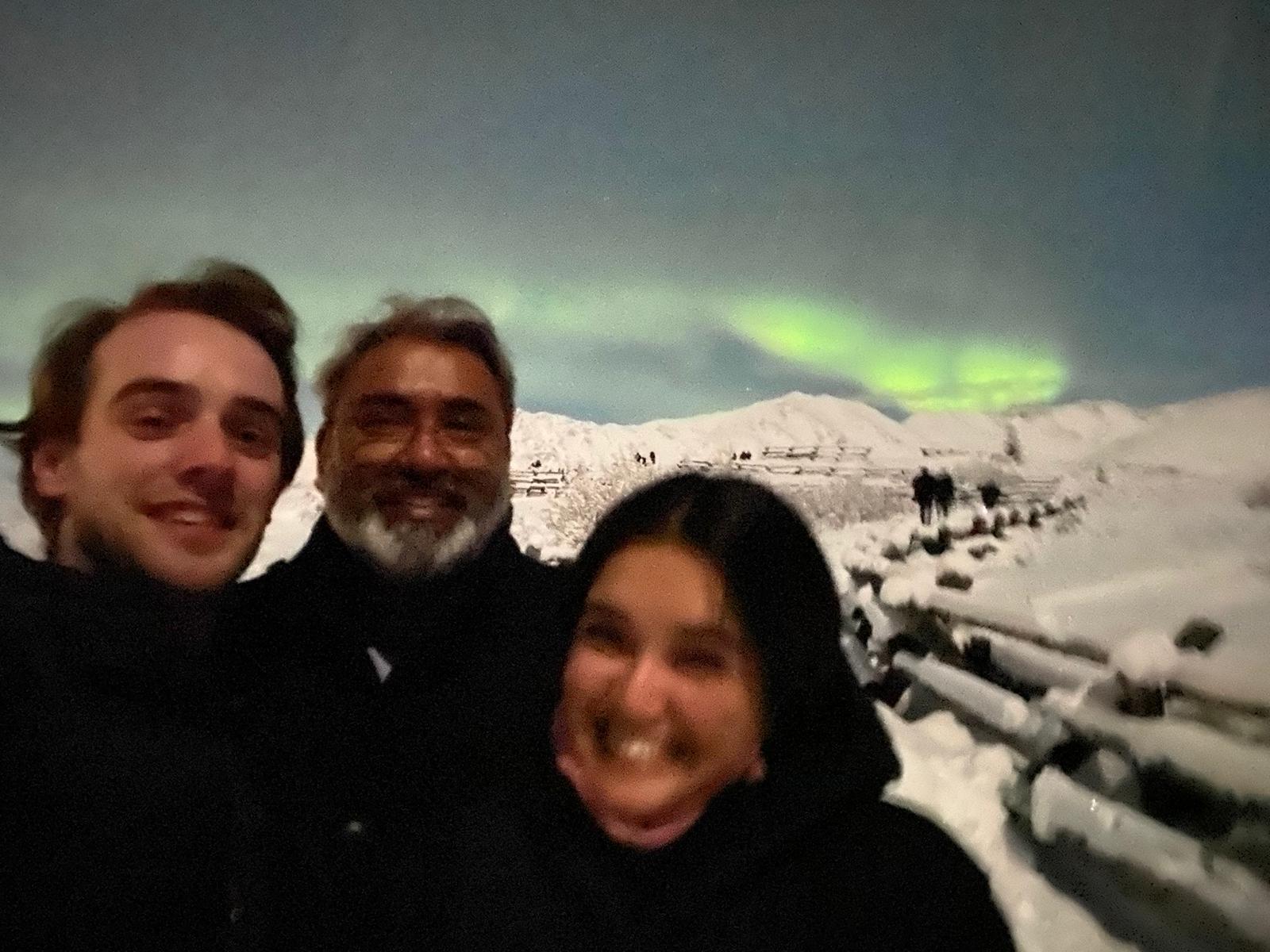 The aurora was out and proud, when cuckoo’s parents visited. This was the last night before they left. Great timing and a wonderful goodbye show from AK