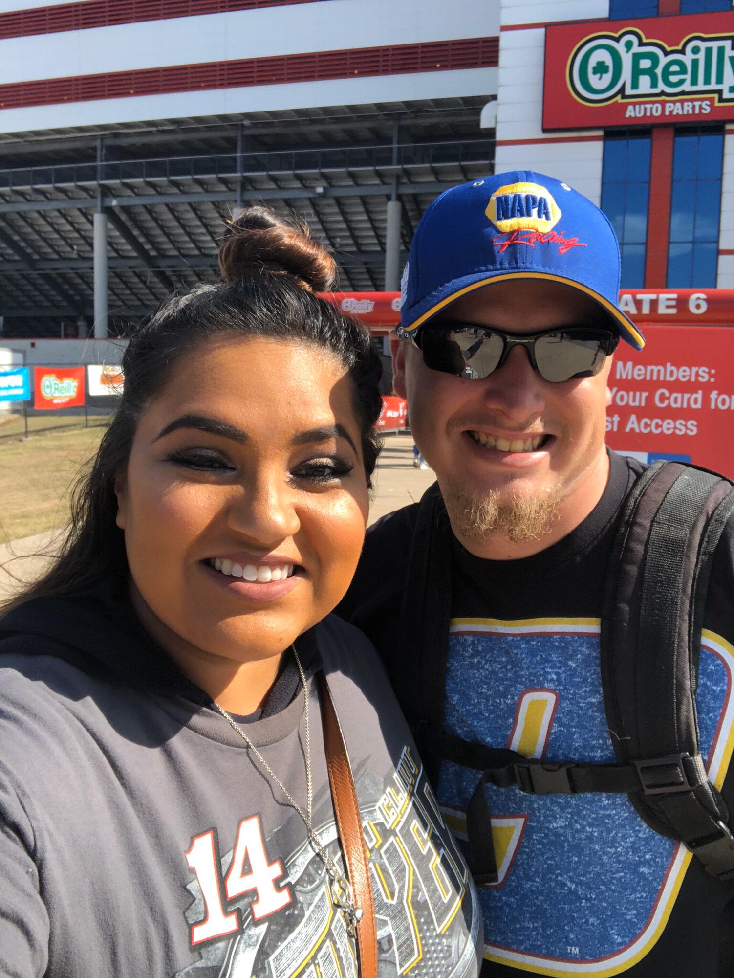 One of our favorite places to be! The nascar race!