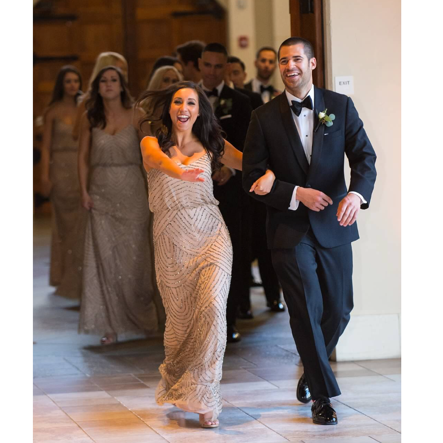 We walked together in Dave and Ashley's wedding... who will now be walking together in ours!