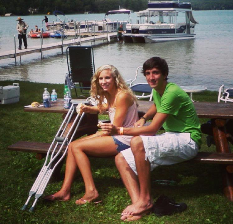 Tahoe pontoon photo shoot. Taylor sprained ankle. Summer 2012