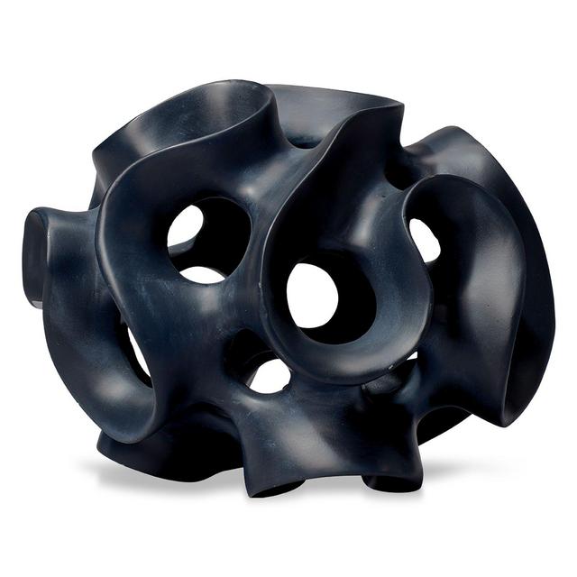 Jamie Young Ribbon Sphere D�cor in Black Resin