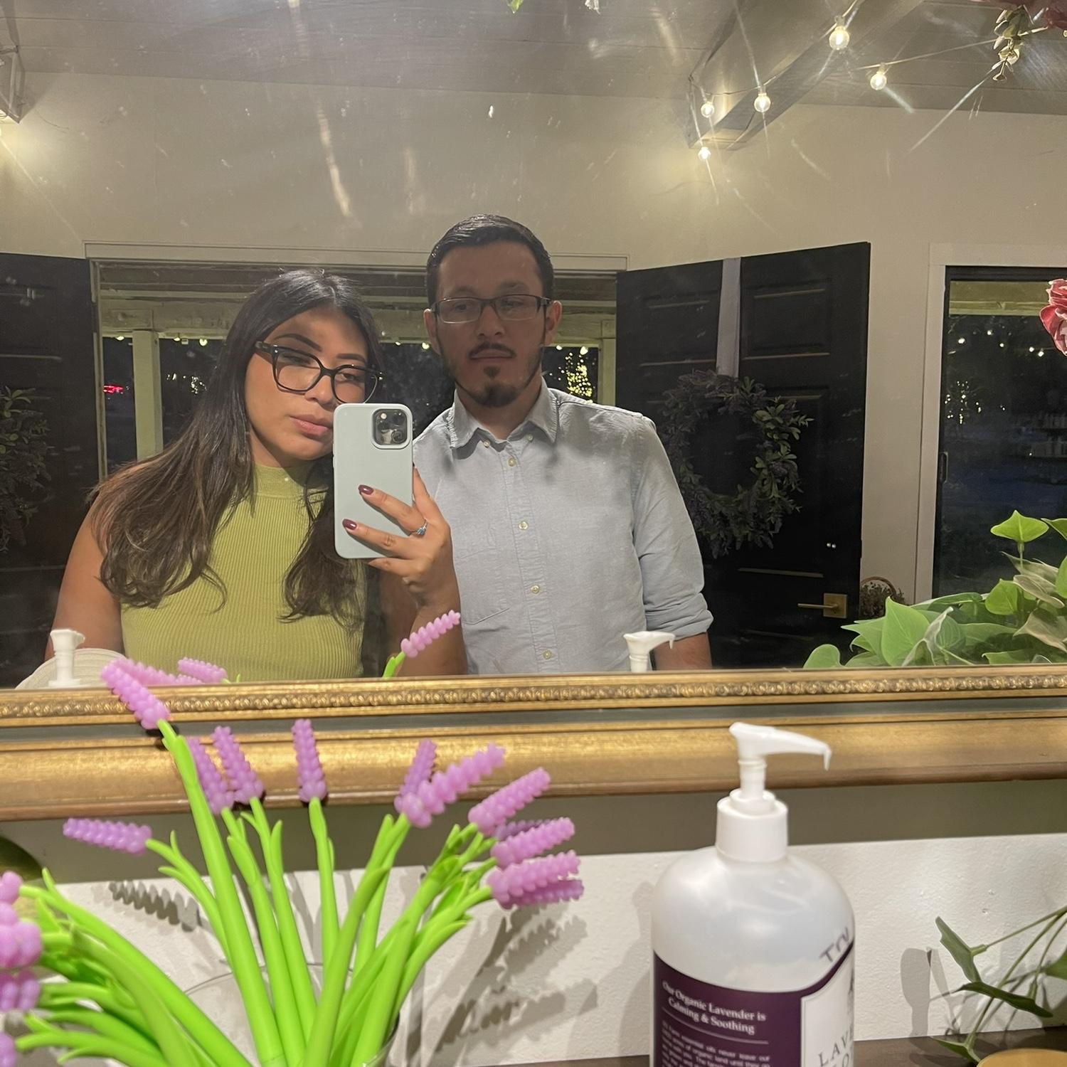 At the Lavender Festival. Oscar surprised me with a trip to this place. It was the cutest date night.