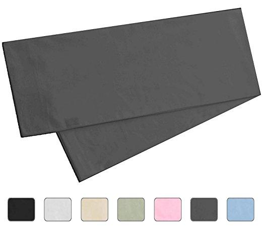 Gray Body Pillowcase, 100% Cotton, 300 Thread Count, 21x60 Pillow Cover by American Pillowcase, Fits 20 x 54