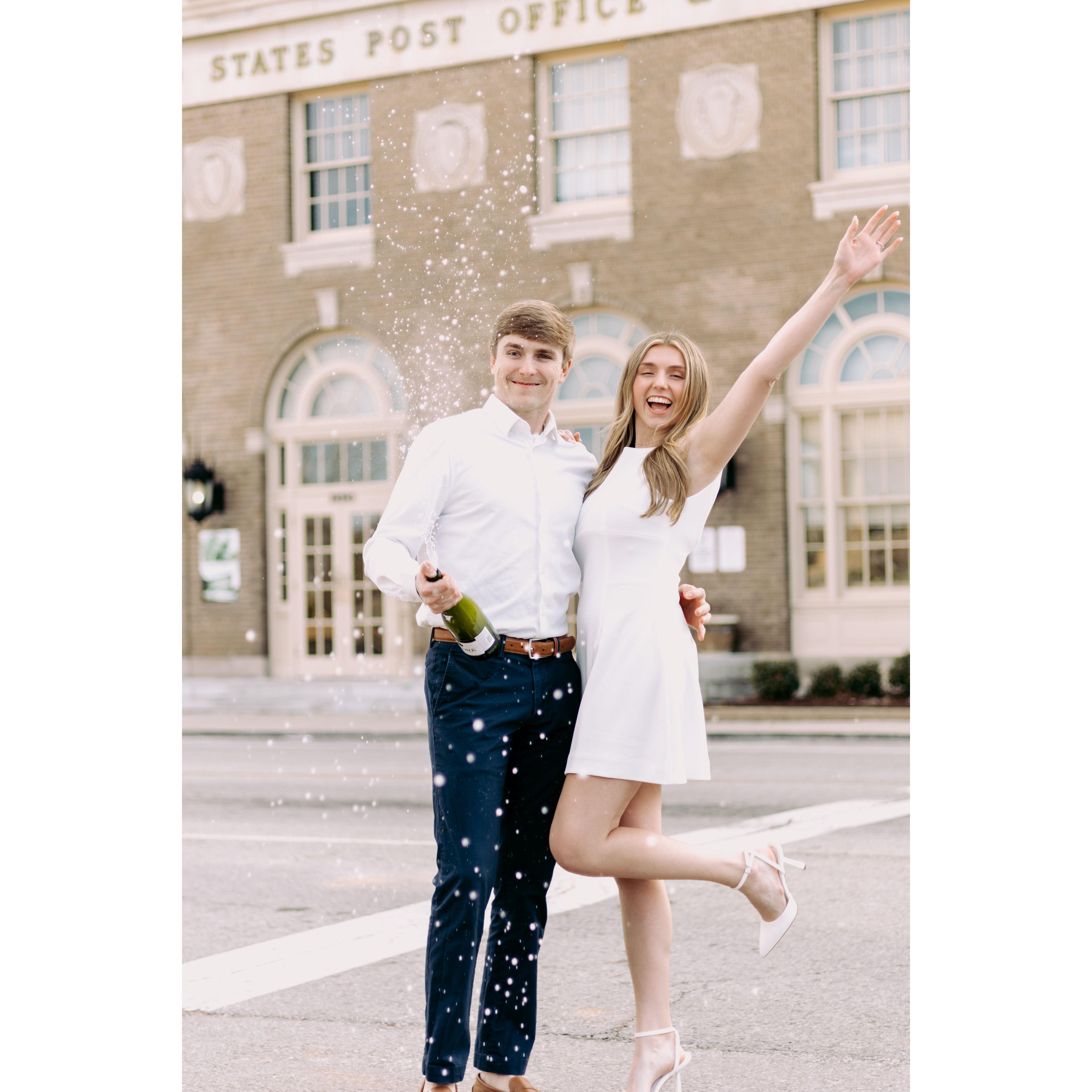 Pop the champagne! We are engaged!