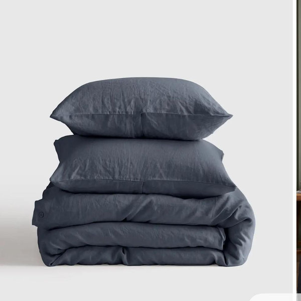 European Linen Duvet Cover Set - Full/Queen