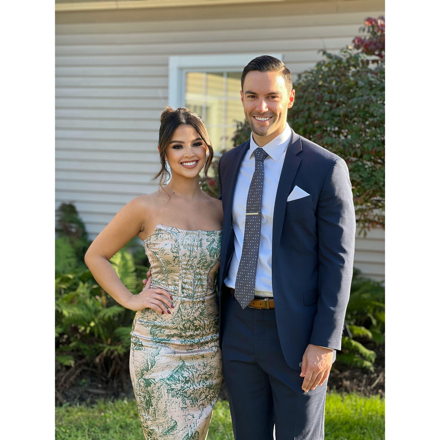 Monica's wedding. Monica is Christopher's youngest sister.