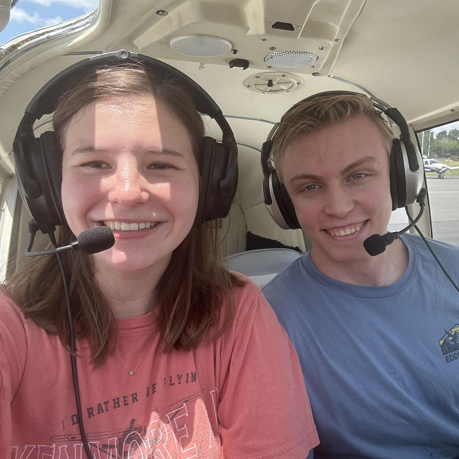 Elaine's first time taking Ben flying