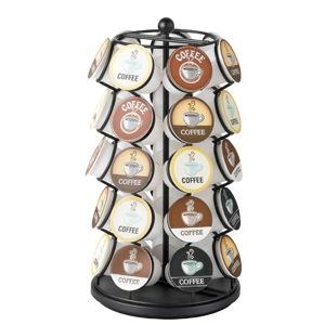 Nifty K Cup Holder – Compatible with K-Cups, Coffee Pod Carousel | 35 K Cup Holder, Spins 360-Degrees, Lazy Susan Platform, Modern Black Design, Home or Office Kitchen Counter Organizer