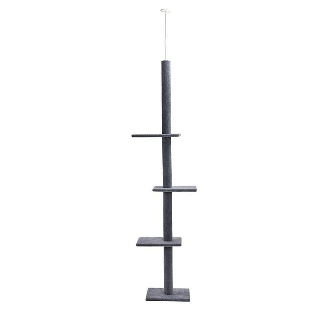 Cat Craft 12400301GRCOM Three Tier Floor-to-Ceiling Cat Tree, Grey