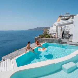 A Floating Breakfast to Start Our Santorini Stay