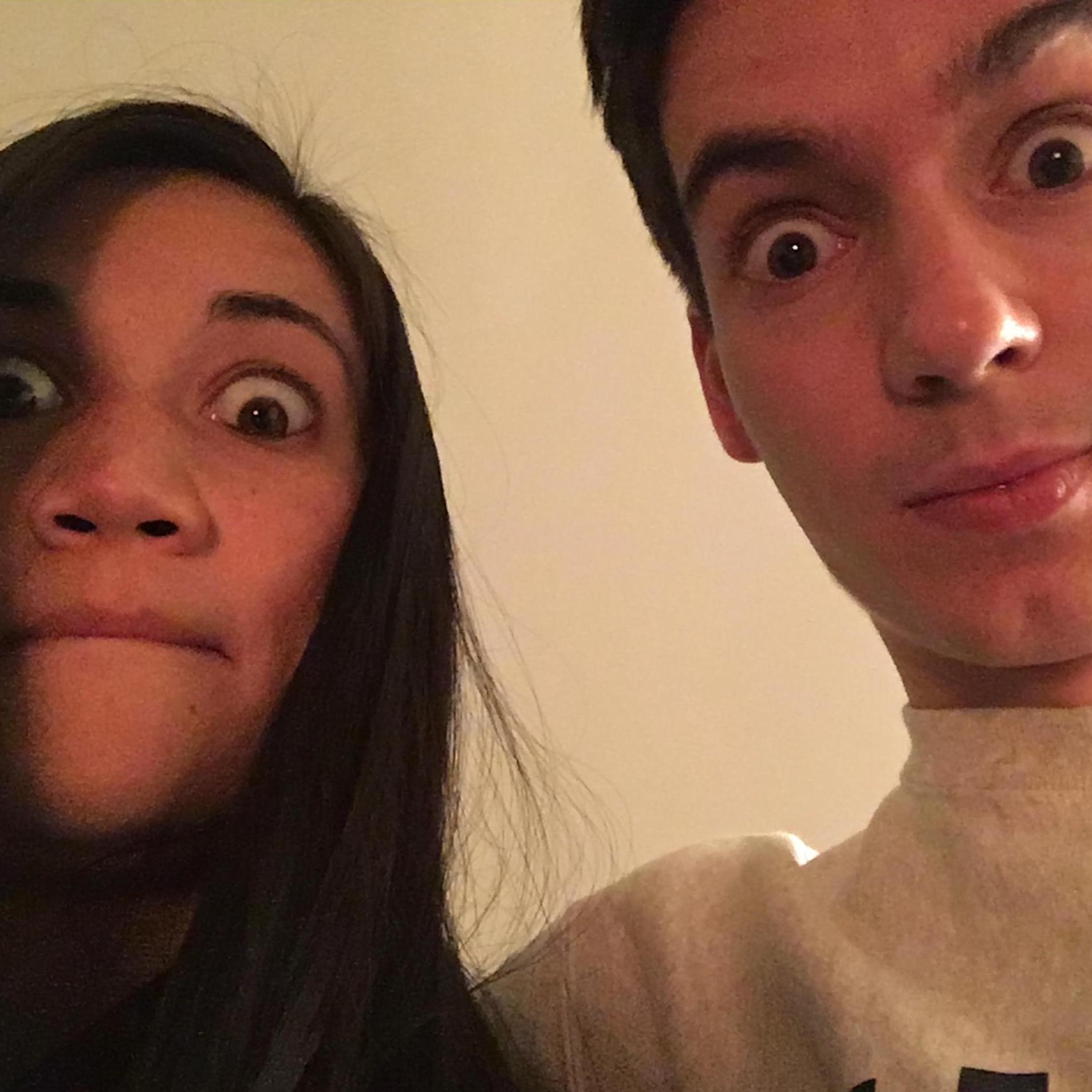 Less than a month into dating, we each met each other's parents...alone. This is the look people gave us when we told them our plans to spend the next series of holidays with each other's families.