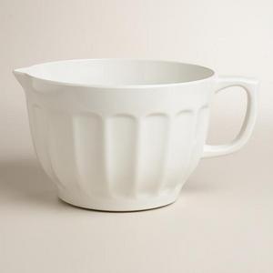White Melamine Batter Bowl