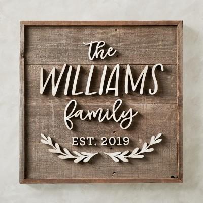 Personalized Family Name Sign