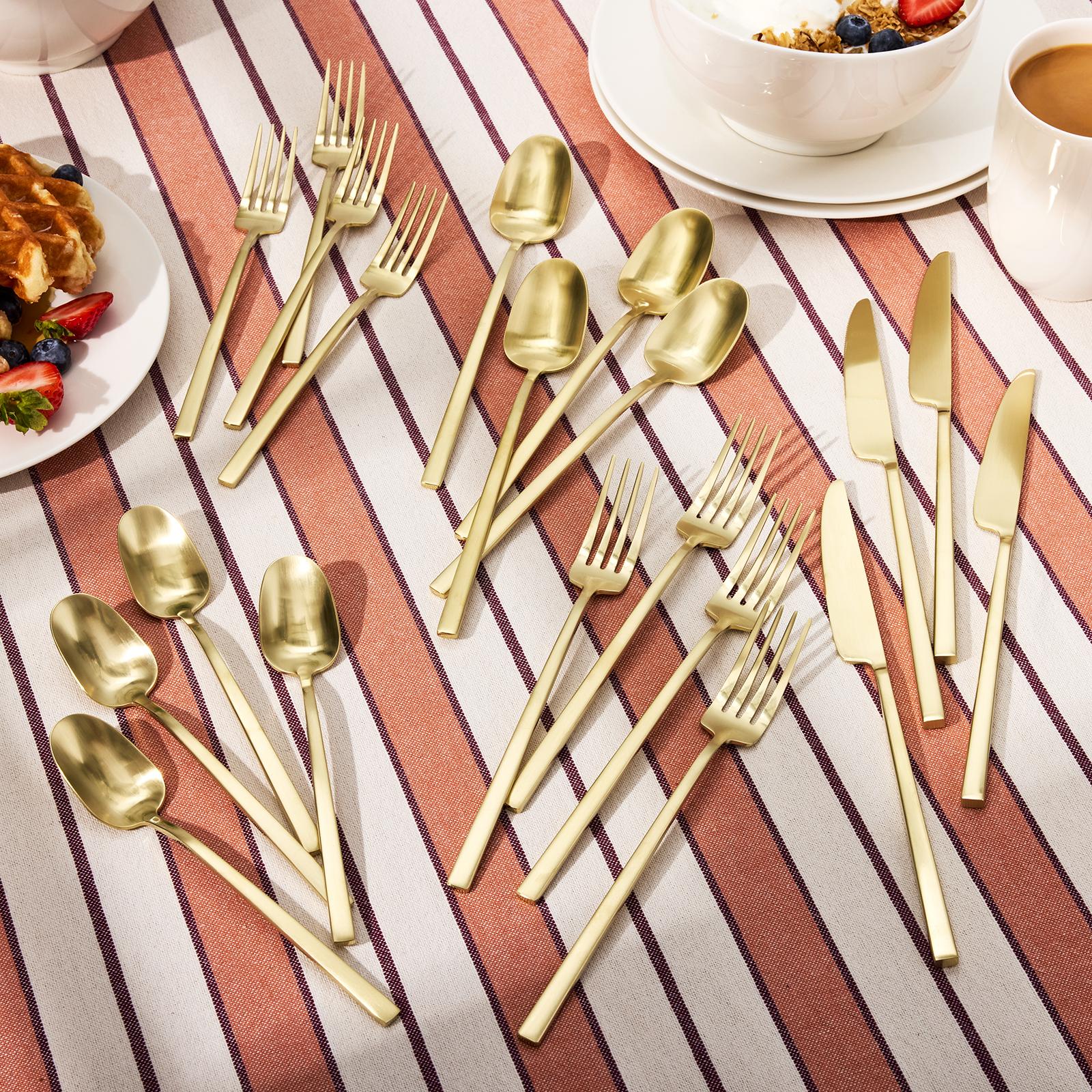 Cambridge Silversmiths Blossom Sand - Servizio di posate da 20 pezzi